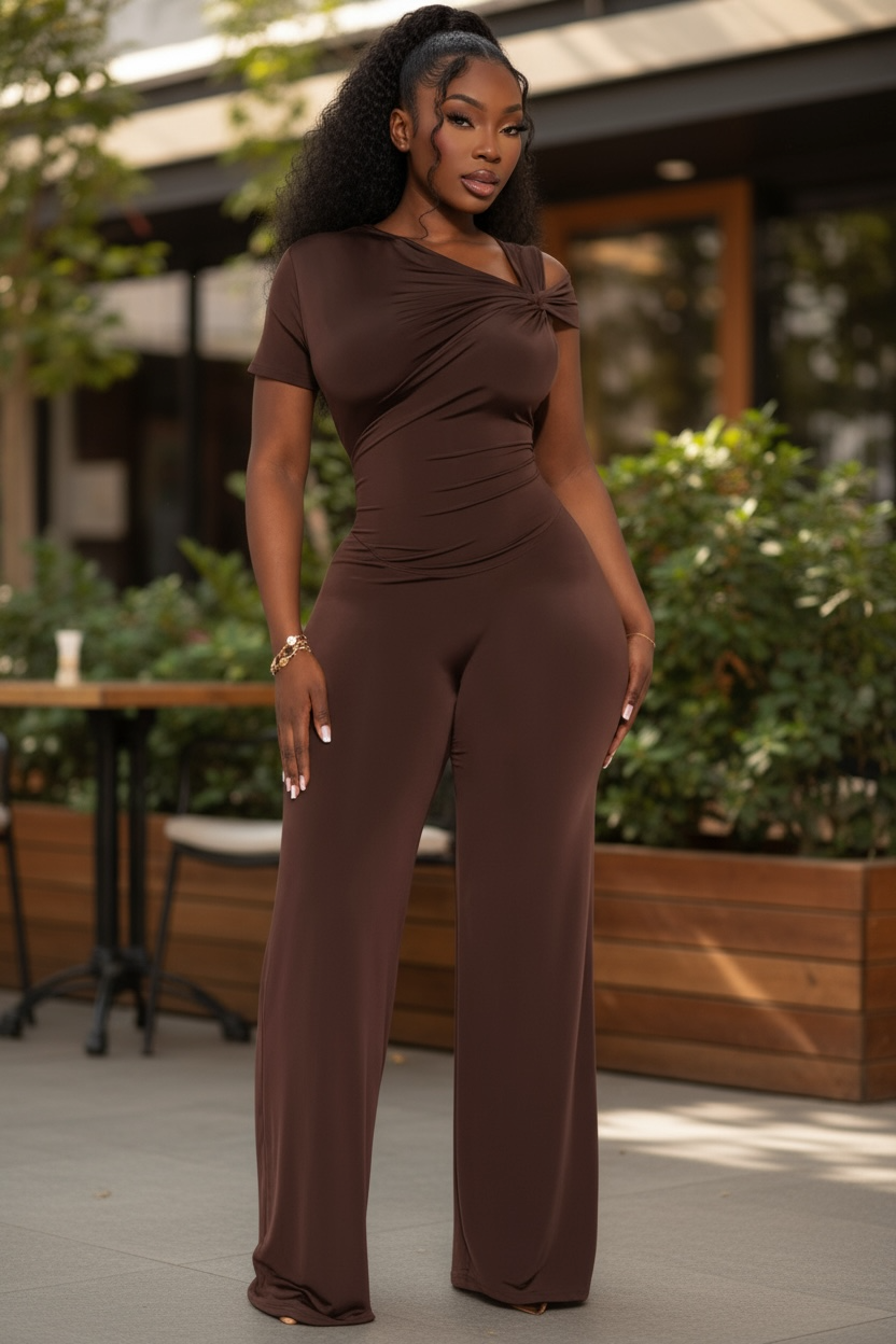 Corin Chocolate Jumpsuit