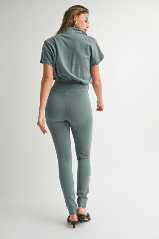 Amber Jumpsuit - Sage Gray