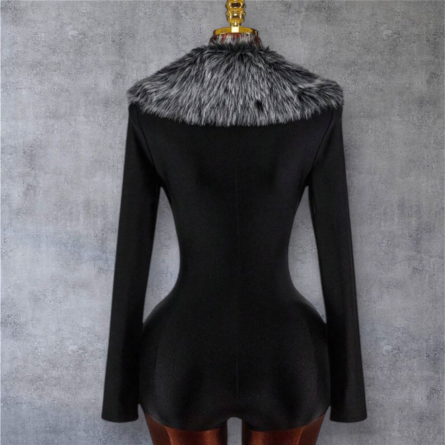 Isys Fur Collor Romper