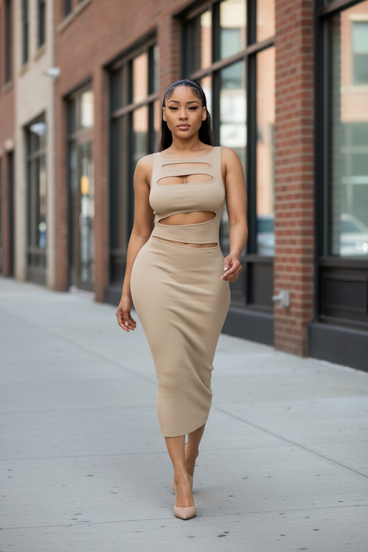 Nudist (Sweater) Midi Dress