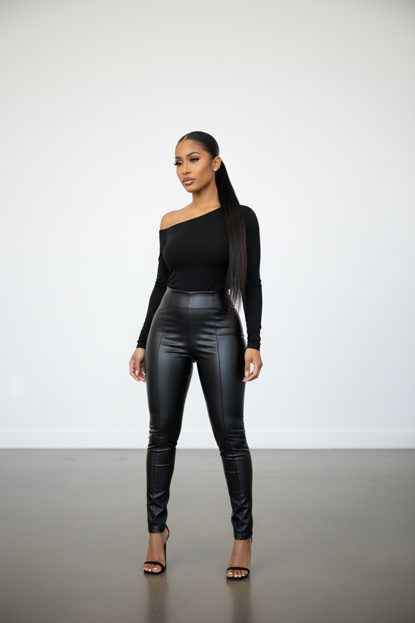 Infiniti Vegan Leather Leggings
