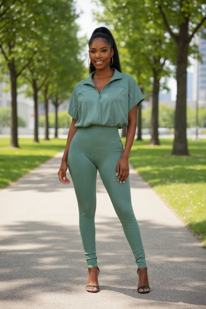 Amber Jumpsuit - Sage Gray