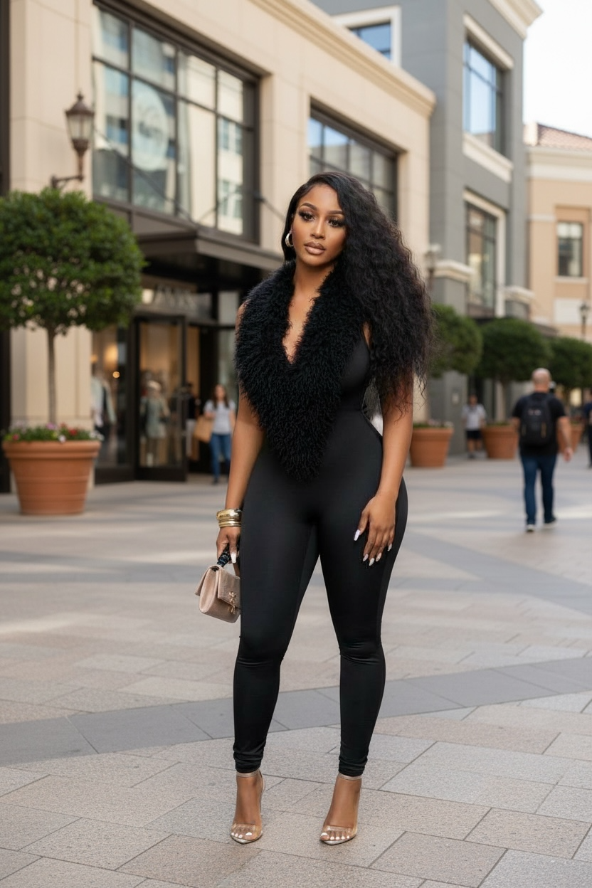 Adina Fur jumpsuit