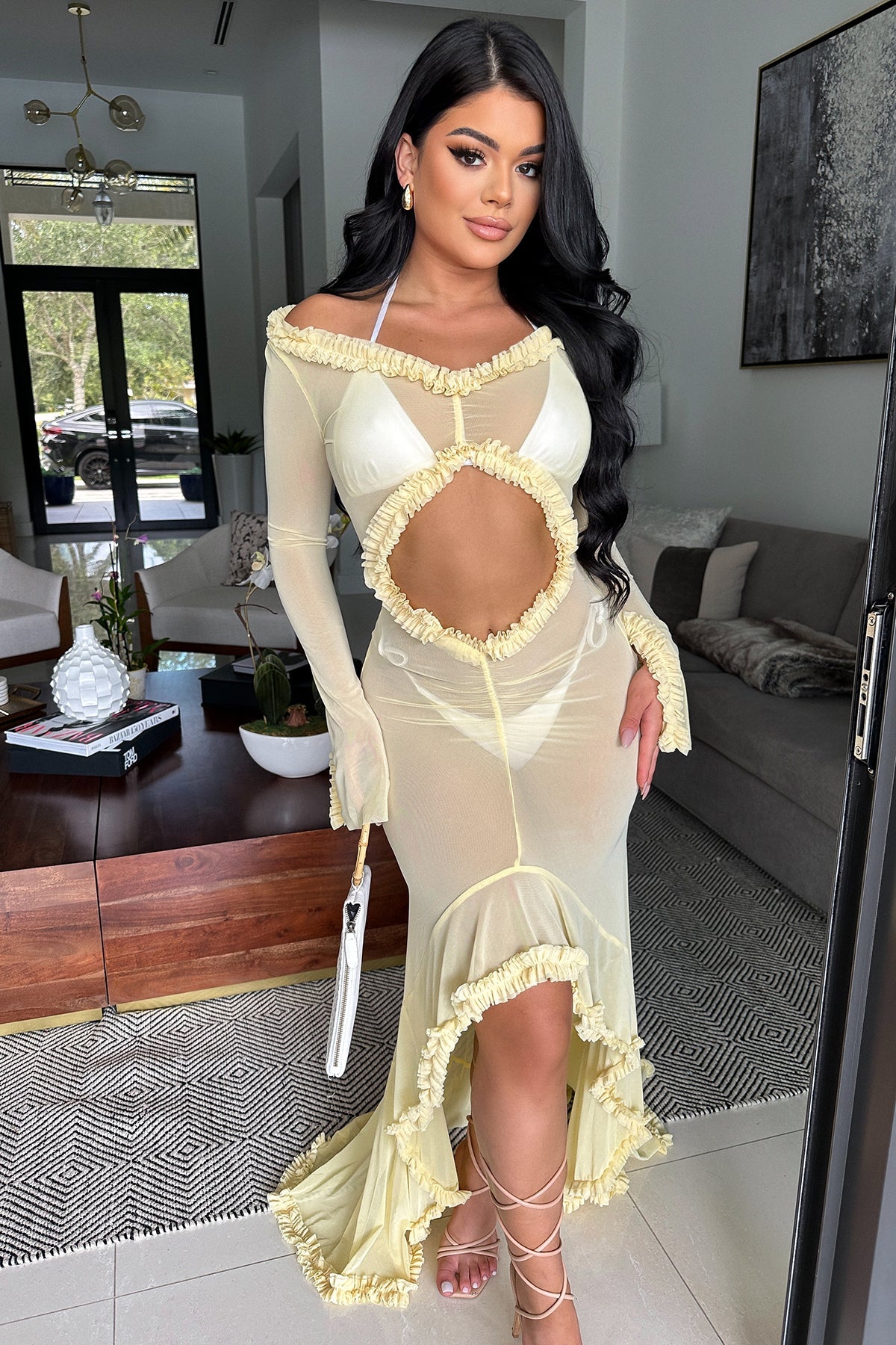 Lemon Drop (Mesh) Maxi Dress