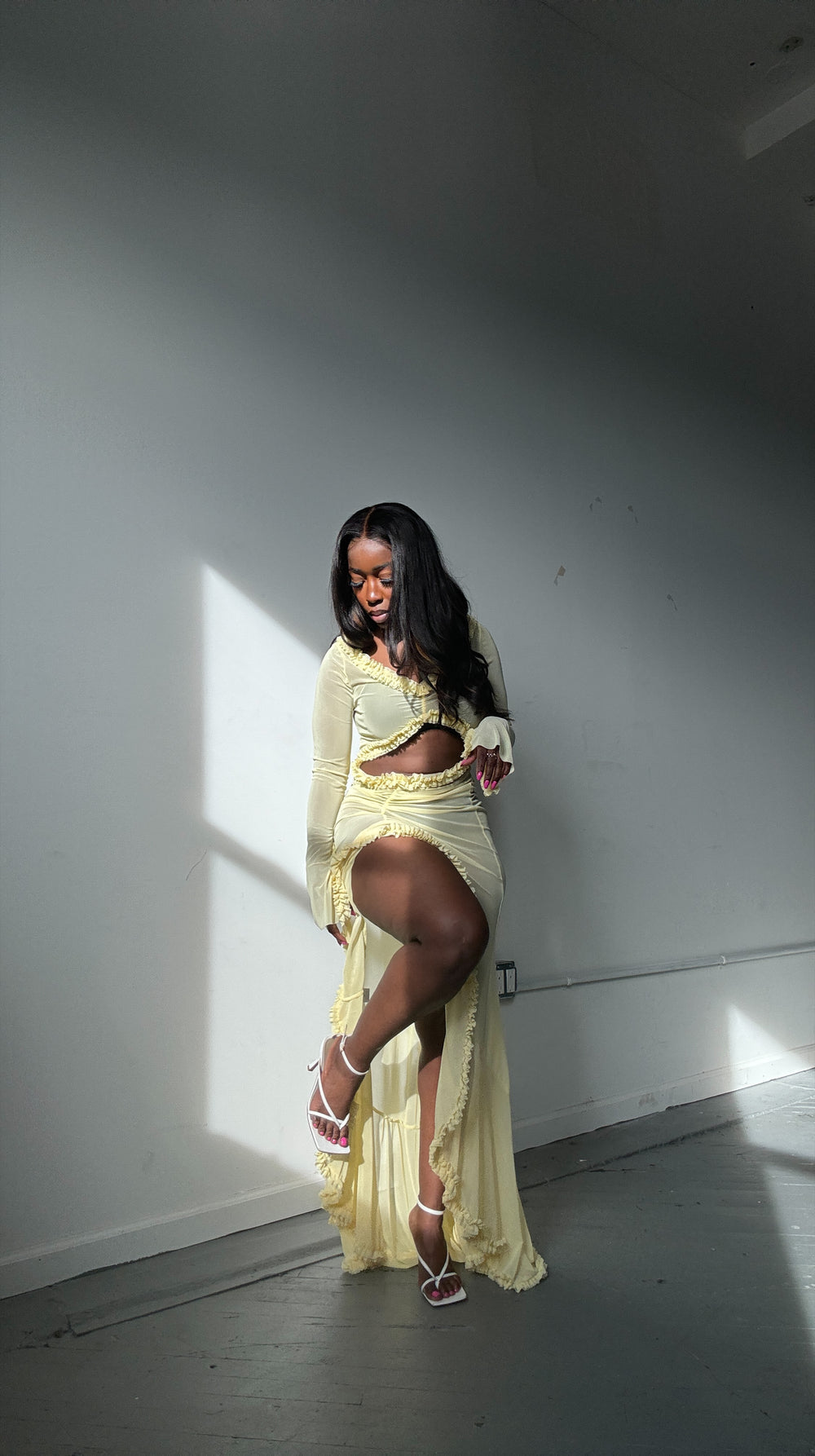 Lemon Drop (Mesh) Maxi Dress